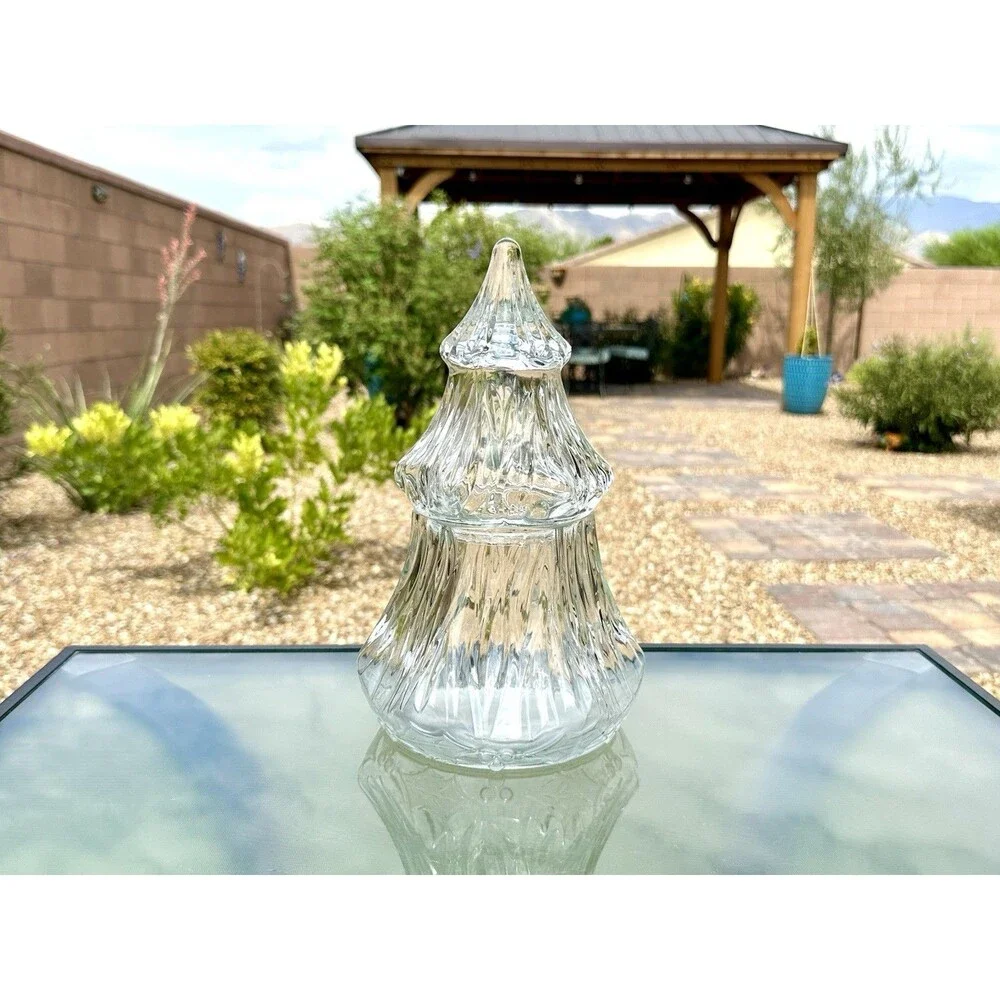 Vintage Royal Limited Crystal Glass Christmas Tree Apothecary Candy Jar Slovenia